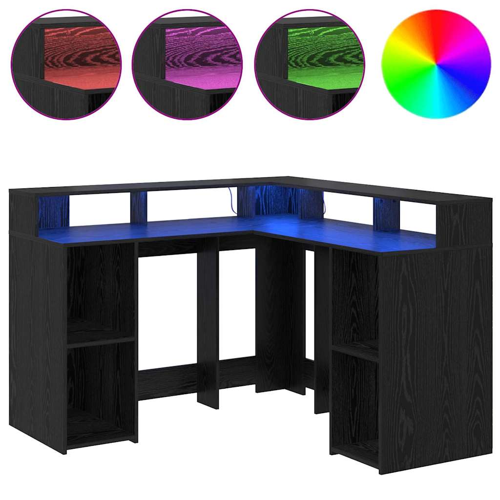 Desk Black Oak Engineered wood 130 x 130 x 91 cm
