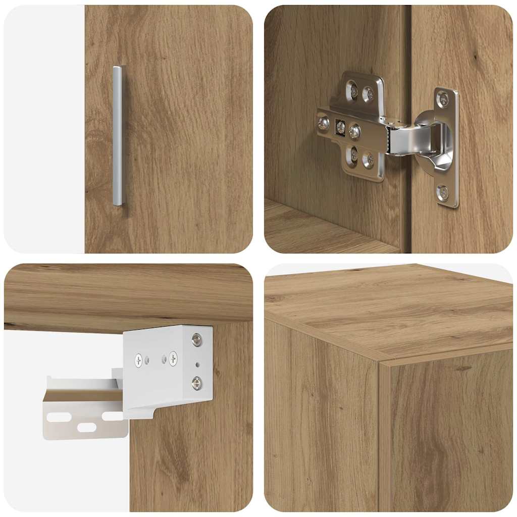 Storage Cabinet with Shelves Artisan Oak 30 x 42.5 x 225 cm