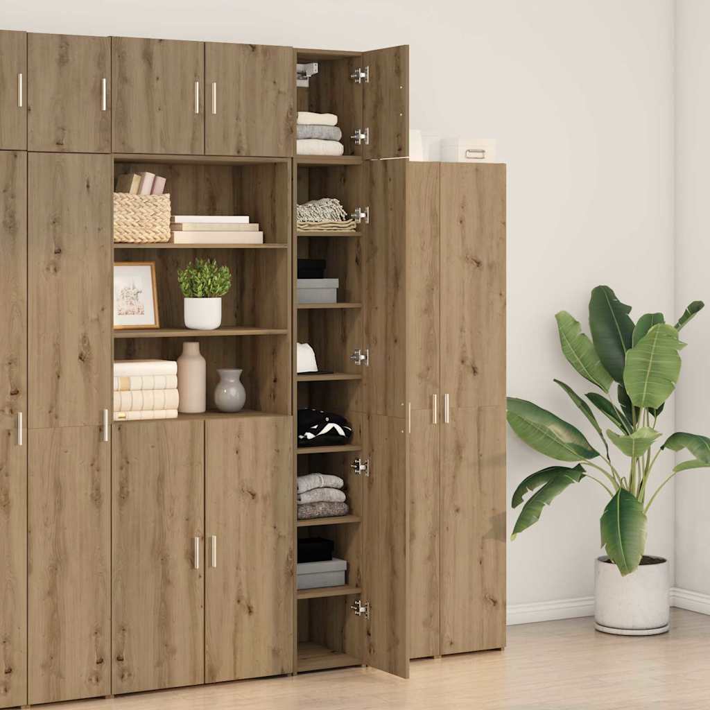 Storage Cabinet with Shelves Artisan Oak 30 x 42.5 x 225 cm