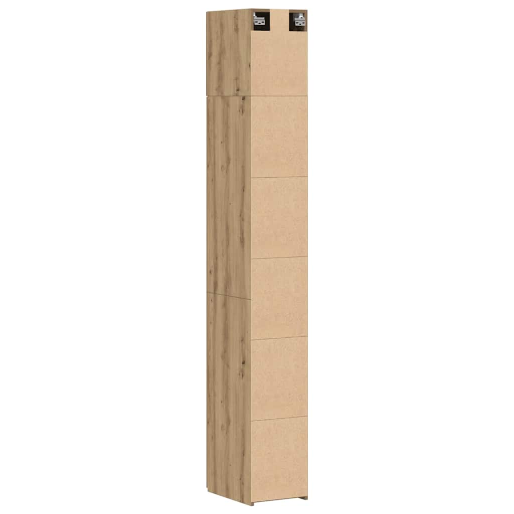 Storage Cabinet with Shelves Artisan Oak 30 x 42.5 x 225 cm