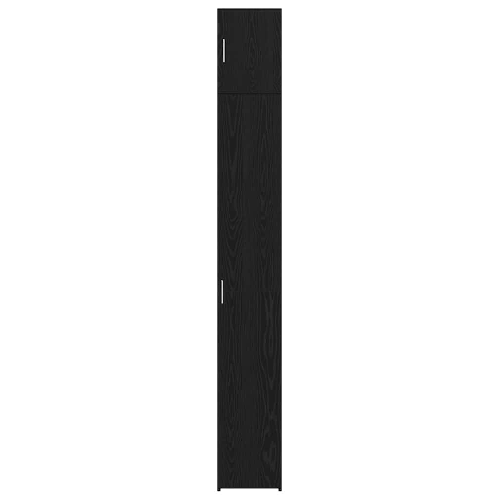 Storage Cabinet 3 pcs Black Oak 30 x 42.5 x 225 cm