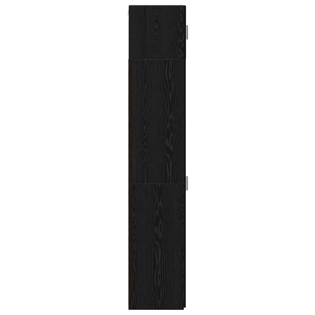 Storage Cabinet 3 pcs Black Oak 30 x 42.5 x 225 cm