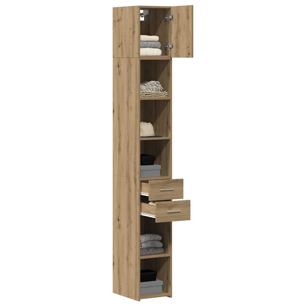 Storage Cabinet 2 pcs Artisan Oak 30 x 42.5 x 225 cm
