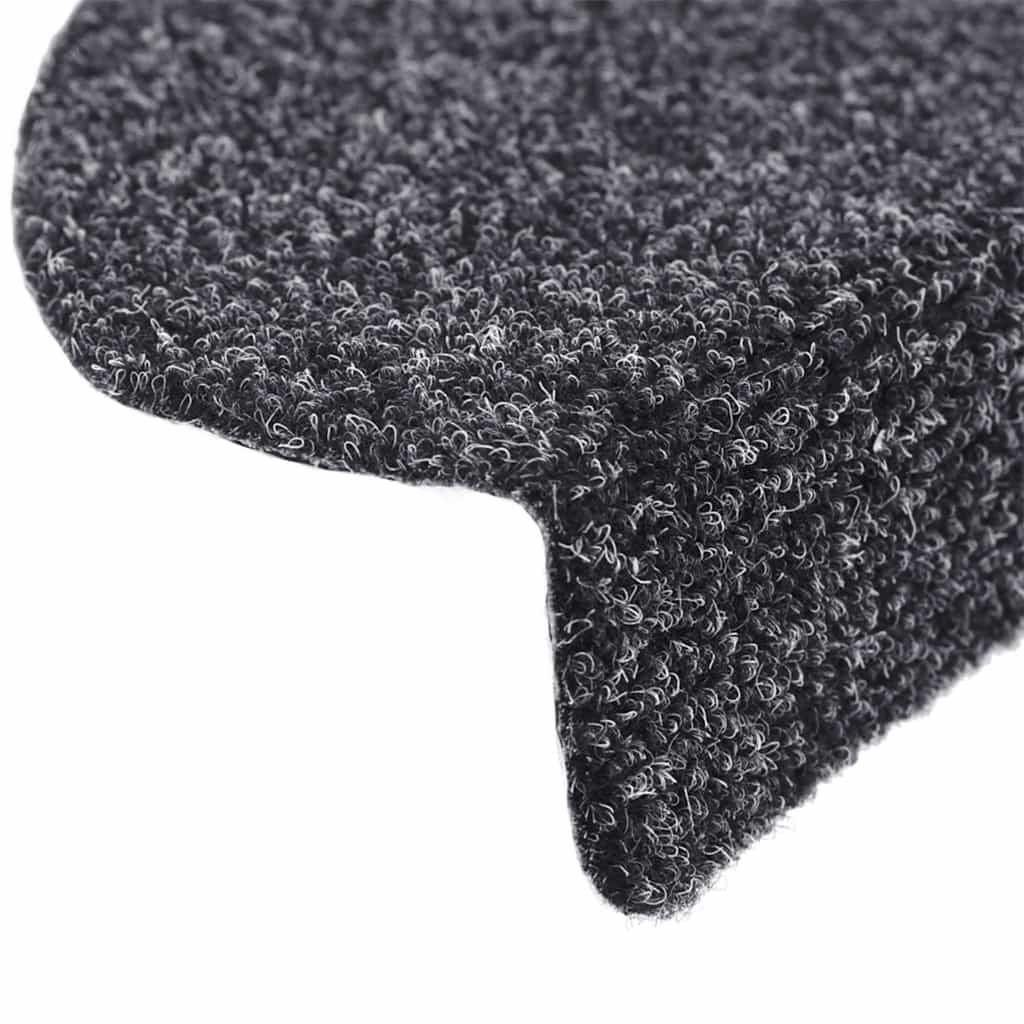 vidaXL Stair Mats Self-adhesive 20 pcs Dark Grey 65x21x4 cm