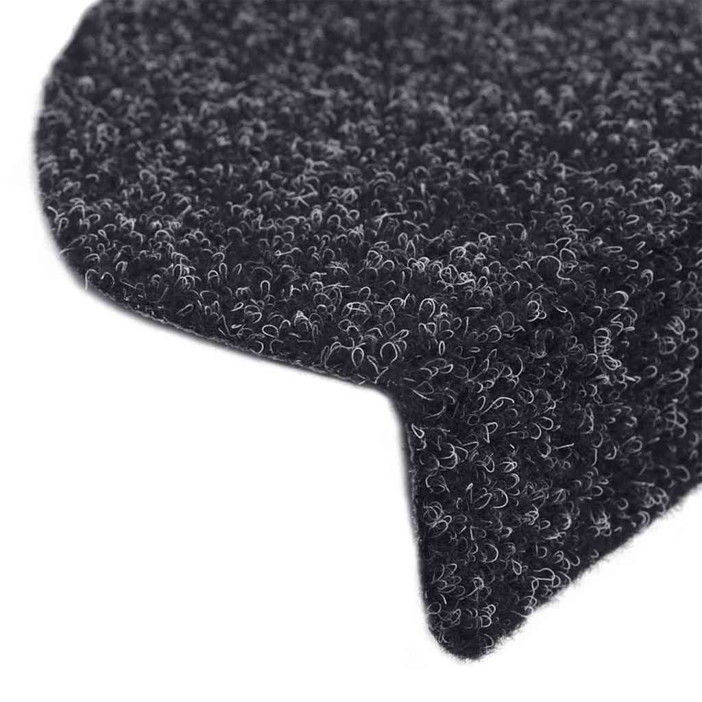 vidaXL Stair Mats Self-adhesive 20 pcs Black 65x21x4 cm