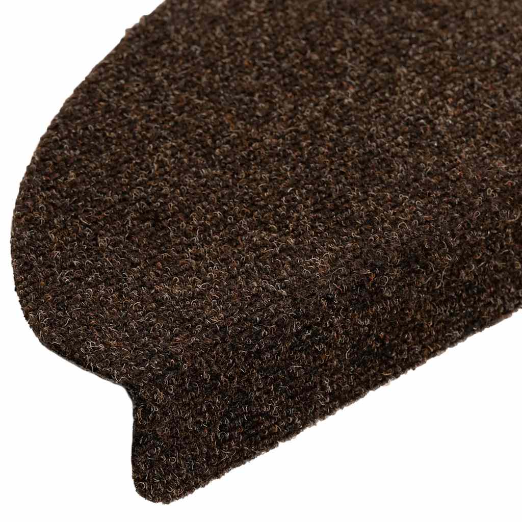 vidaXL Stair Mats Self-adhesive 20 pcs Brown 65x21x4 cm