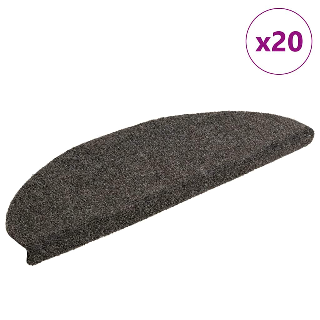 vidaXL Stair Mats Self-adhesive 20 pcs Anthracite 65x21x4 cm