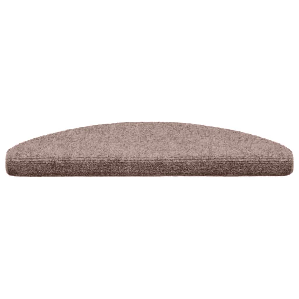 Stair Mats Self-adhesive 30 pcs 65x21x4 cm Light Brown Half Round Large