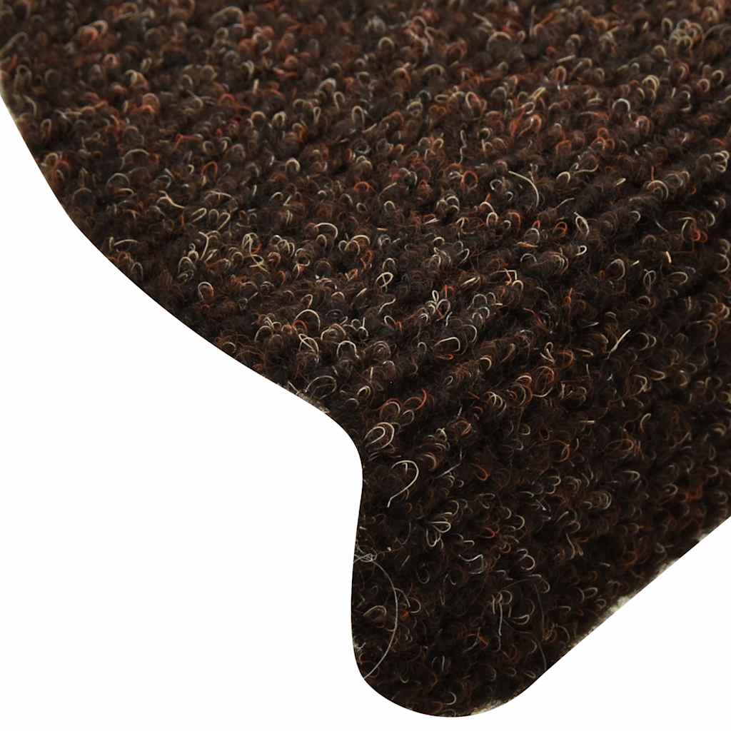 vidaXL Stair Mats Self-adhesive 30 pcs Brown 65x21x4 cm