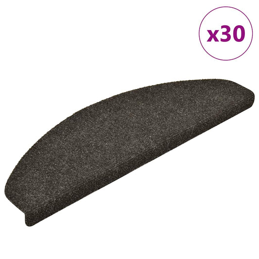 vidaXL Stair Mats Self-adhesive 30 pcs Anthracite 65x21x4 cm