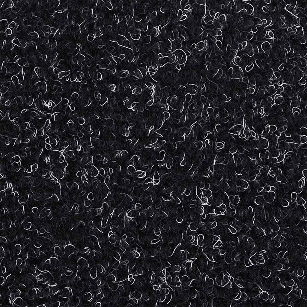 vidaXL Stair Mats Self-adhesive 20 pcs Black 56x17x3 cm