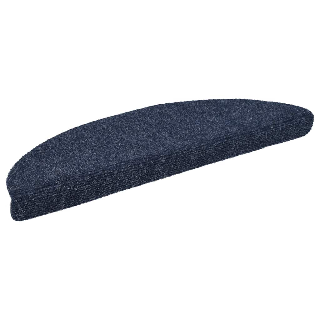 Stair Mats Self-adhesive 20 pcs 56x17x3 cm Blue Half Round