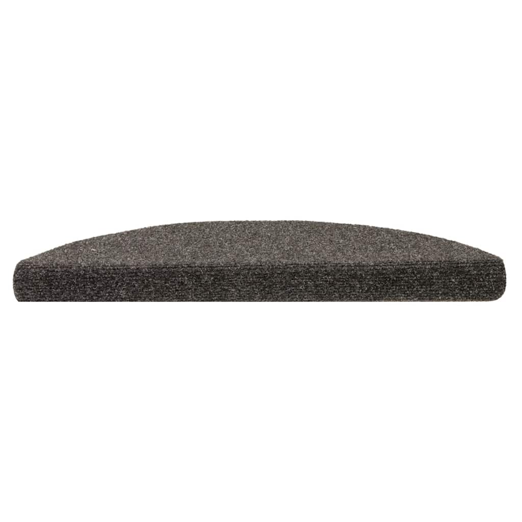 Stair Mats Self-adhesive 20 pcs 56x17x3 cm Anthracite Half Round