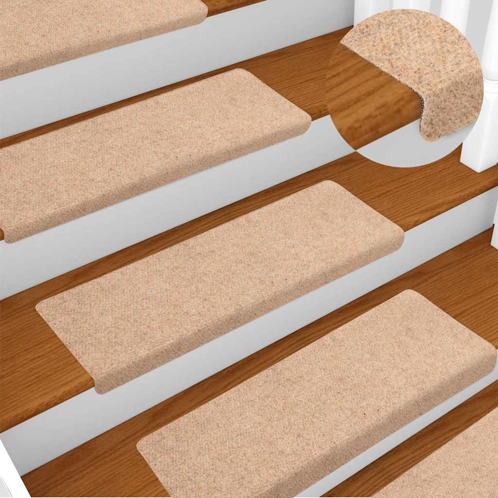 vidaXL Stair Mats Self-adhesive 30 pcs Brown 65x21x4 cm