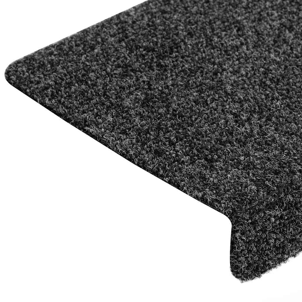 vidaXL Stair Mats Self-adhesive 30 pcs Grey 65x21x4 cm