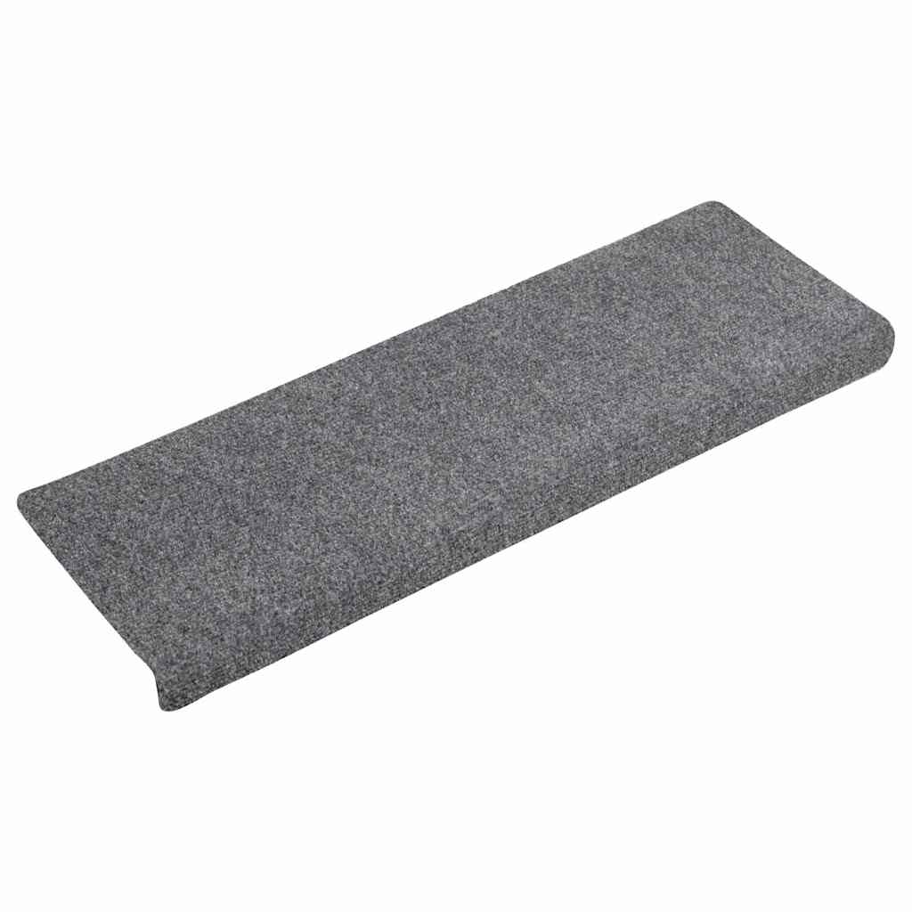 vidaXL Stair Mats Self-adhesive 30 pcs Light Grey 65x21x4 cm