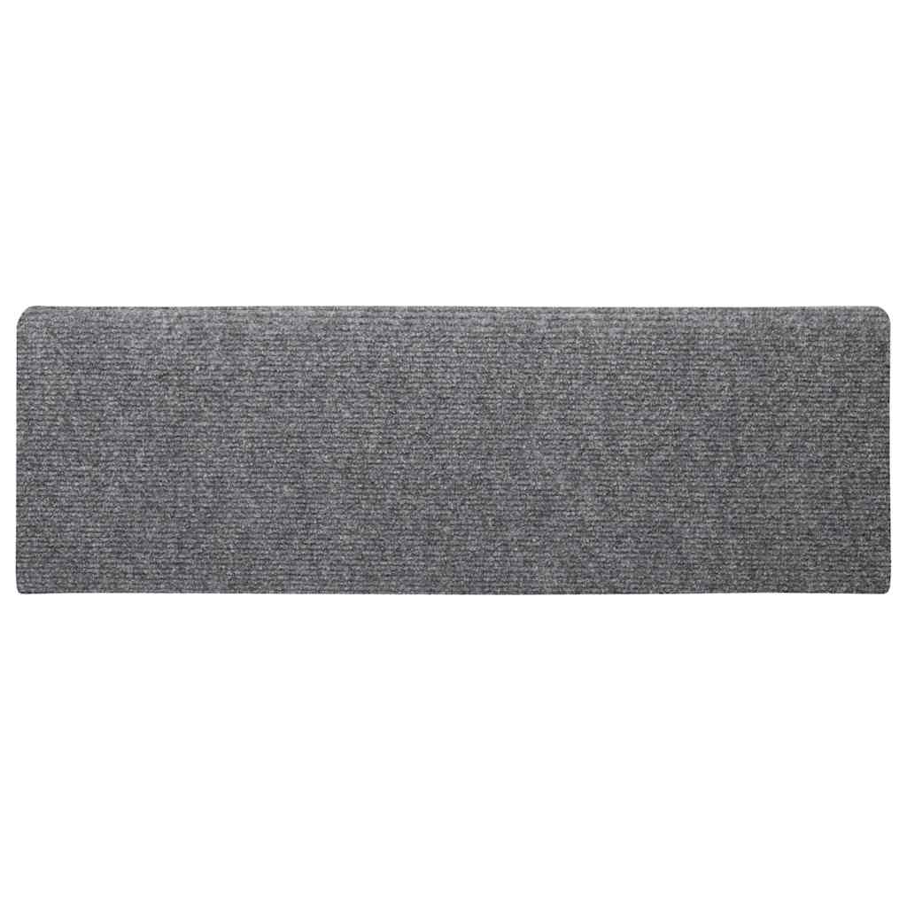 vidaXL Stair Mats Self-adhesive 30 pcs Light Grey 65x21x4 cm