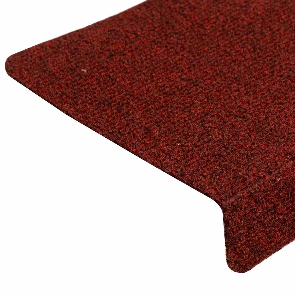 vidaXL Stair Mats Self-adhesive 30 pcs Red 65x21x4 cm