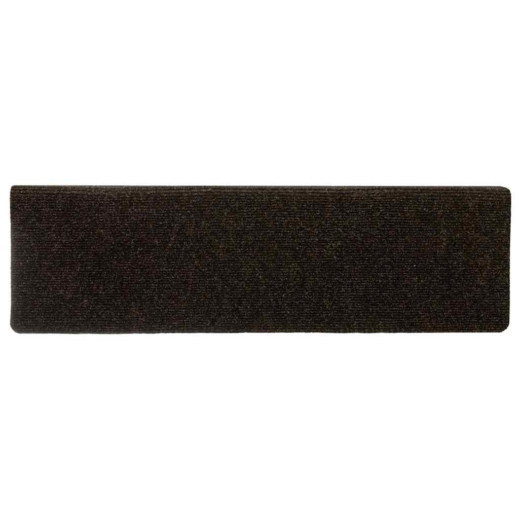 Stair Mats Self-adhesive 30 pcs 65x21x4 cm Dark Brown