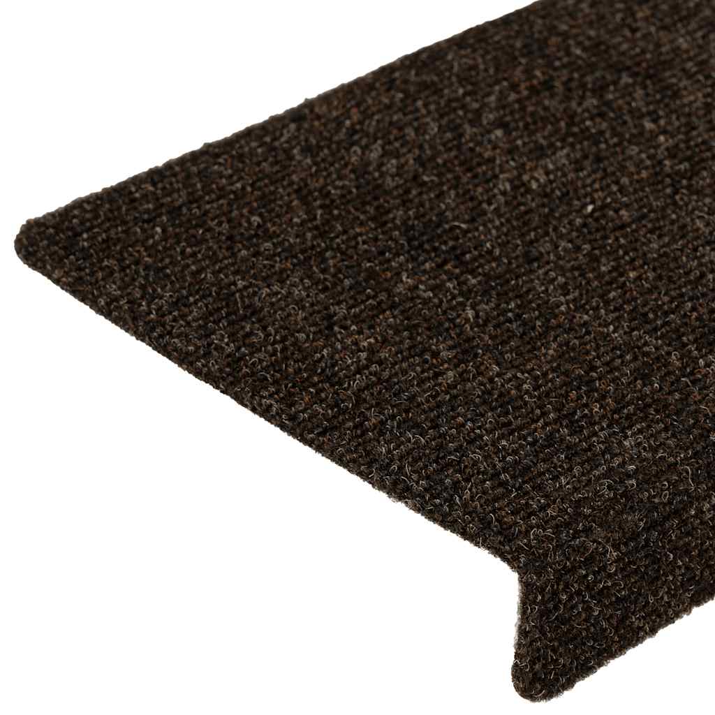 Stair Mats Self-adhesive 30 pcs 65x21x4 cm Dark Brown