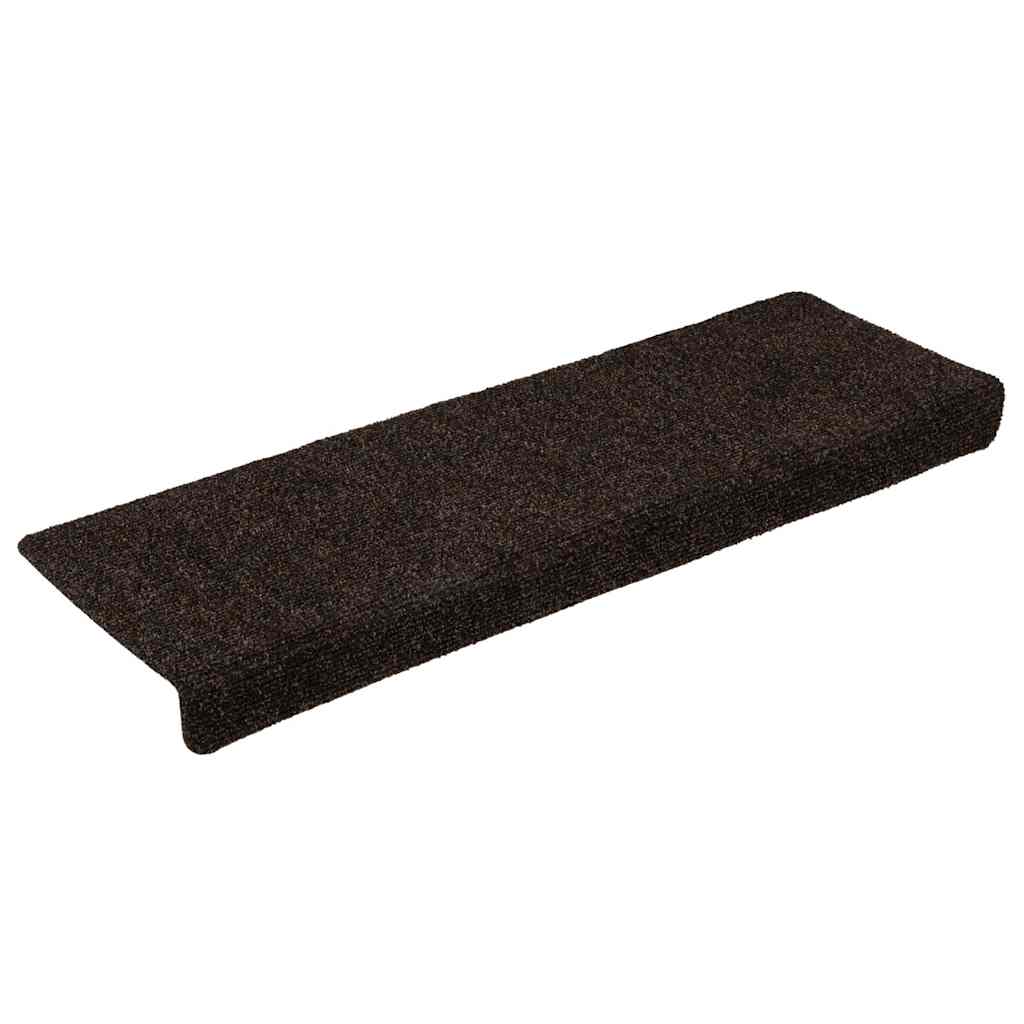 vidaXL Stair Mats Self-adhesive 30 pcs Brown 65x21x4 cm