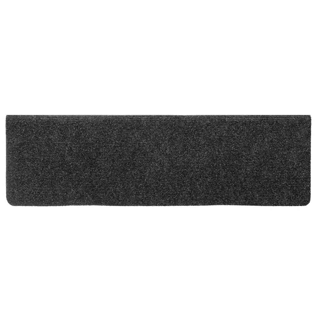 vidaXL Stair Mats Self-adhesive 30 pcs Anthracite 65x21x4 cm