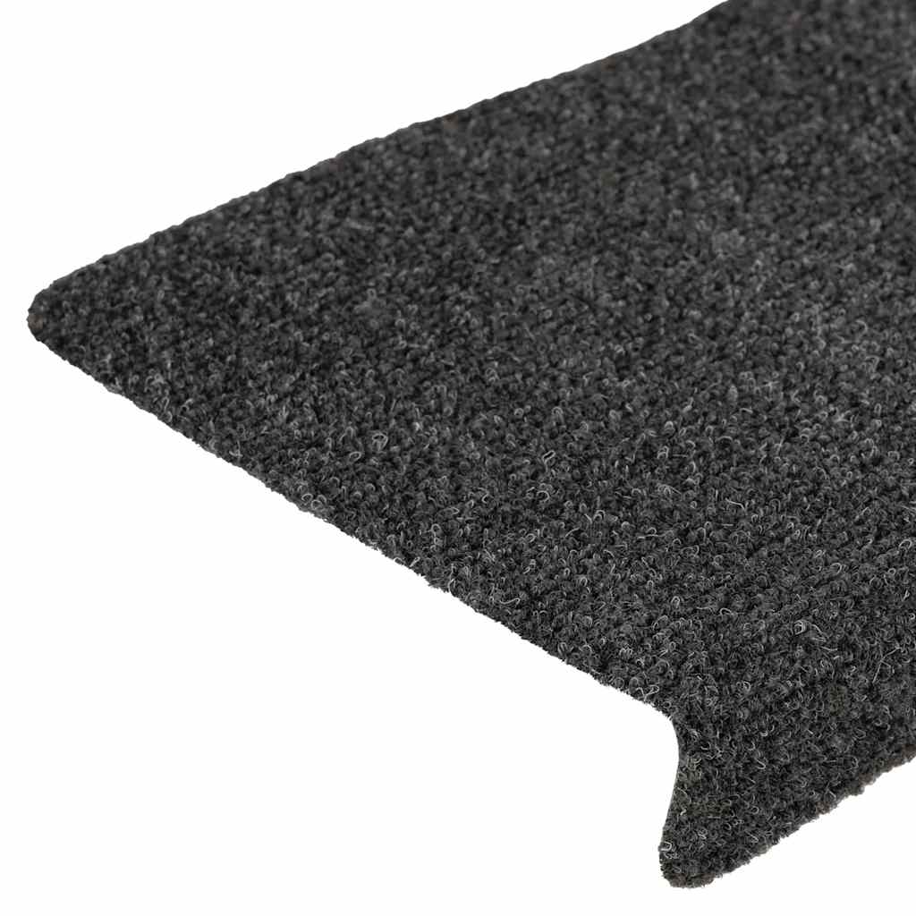 vidaXL Stair Mats Self-adhesive 30 pcs Anthracite 65x21x4 cm