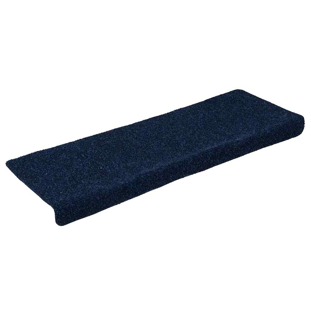 vidaXL Stair Mats Self-adhesive 30 pcs Navy 65x21x4 cm