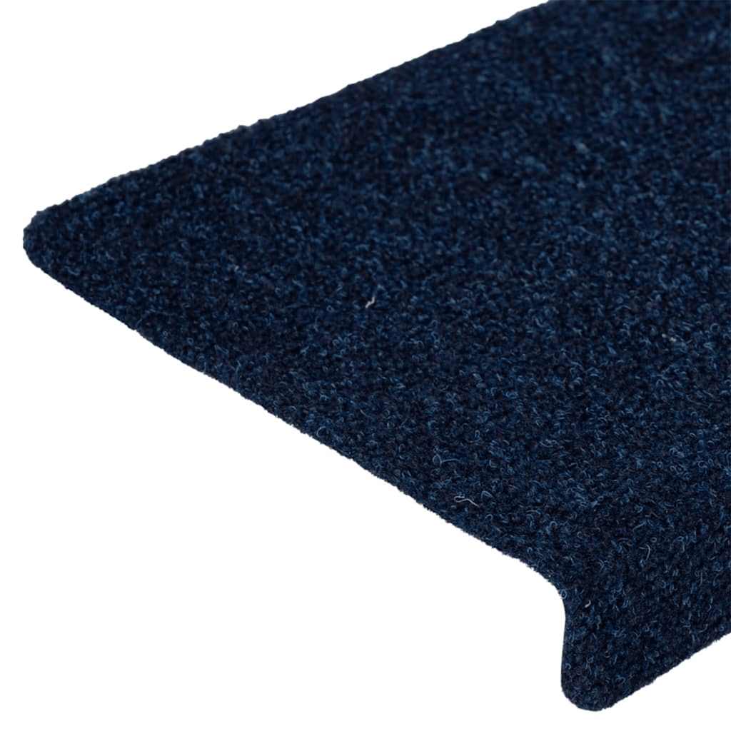 Stair Mats Self-adhesive 30 pcs 65x21x4 cm Navy Rectangular Edge
