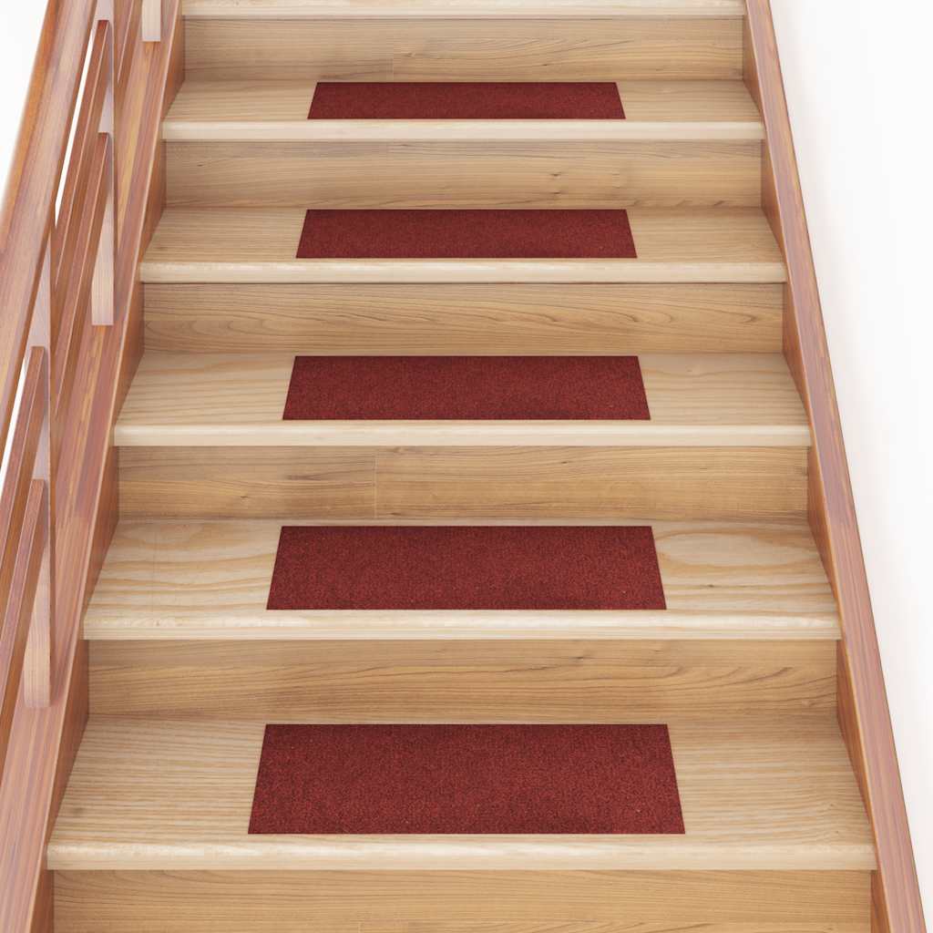 vidaXL Stair Mats Self-adhesive 30 pcs Red 60x25 cm Rectangular