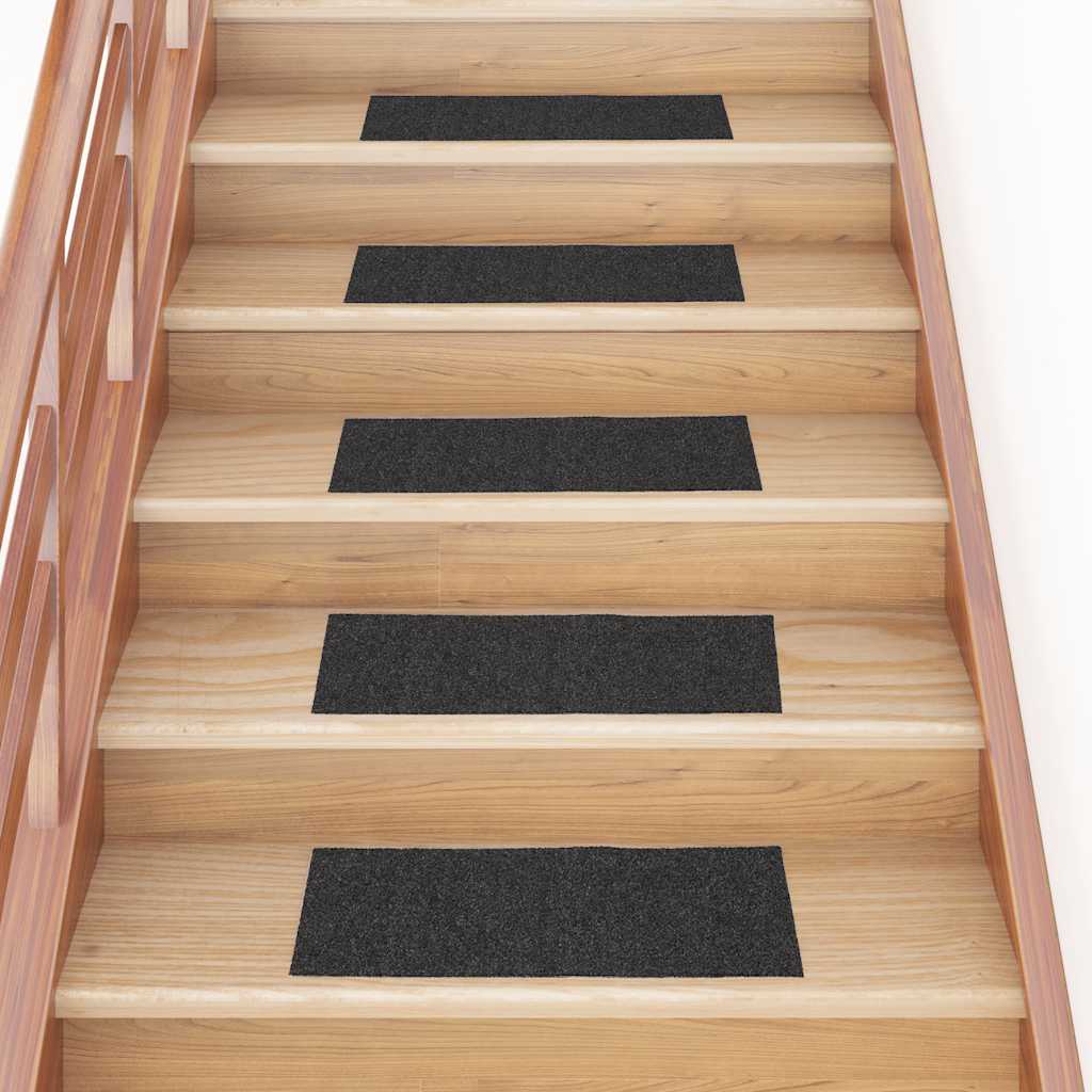 vidaXL Stair Mats Self-adhesive 30 pcs Anthracite 60x25 cm Rectangular