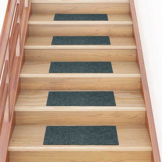 vidaXL Stair Mats Self-adhesive 30 pcs Green 60x25 cm Rectangular