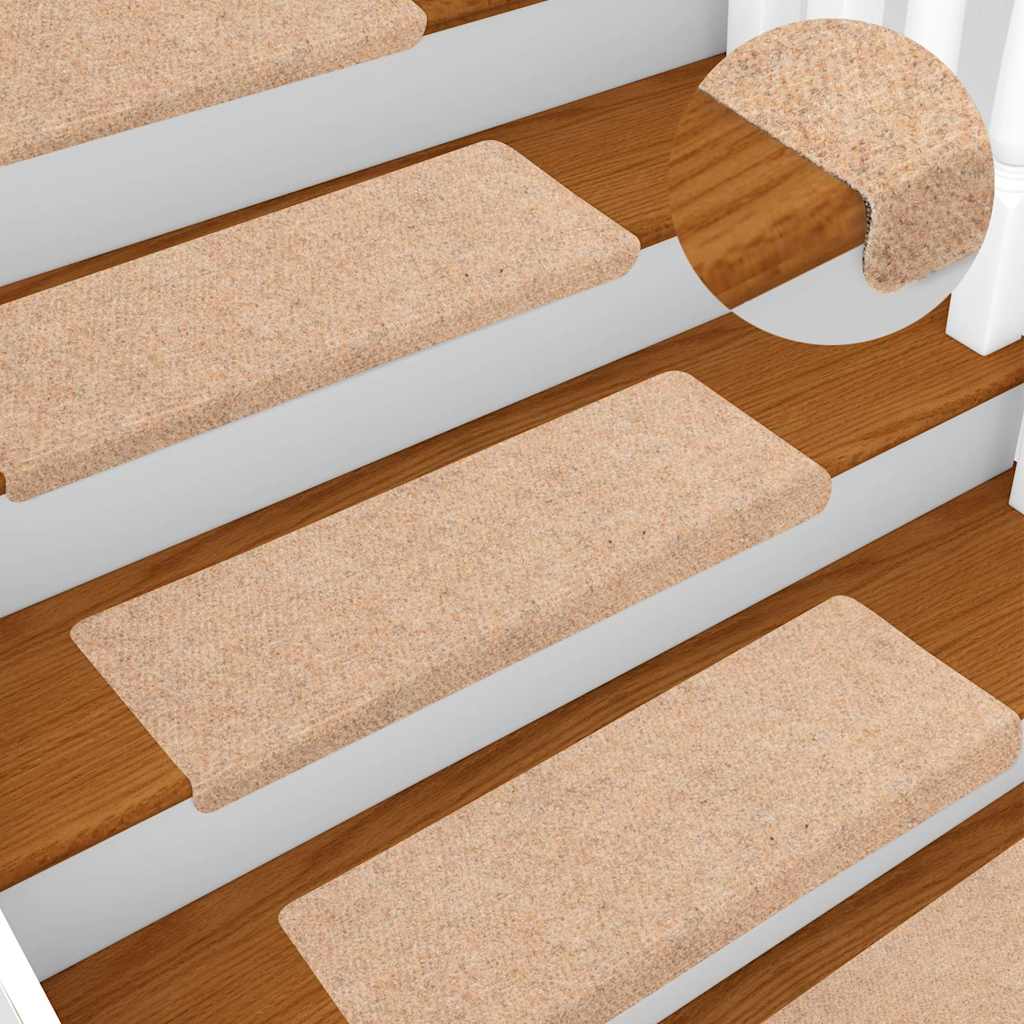 vidaXL Stair Mats Self-adhesive 20 pcs Brown 65x21x4 cm