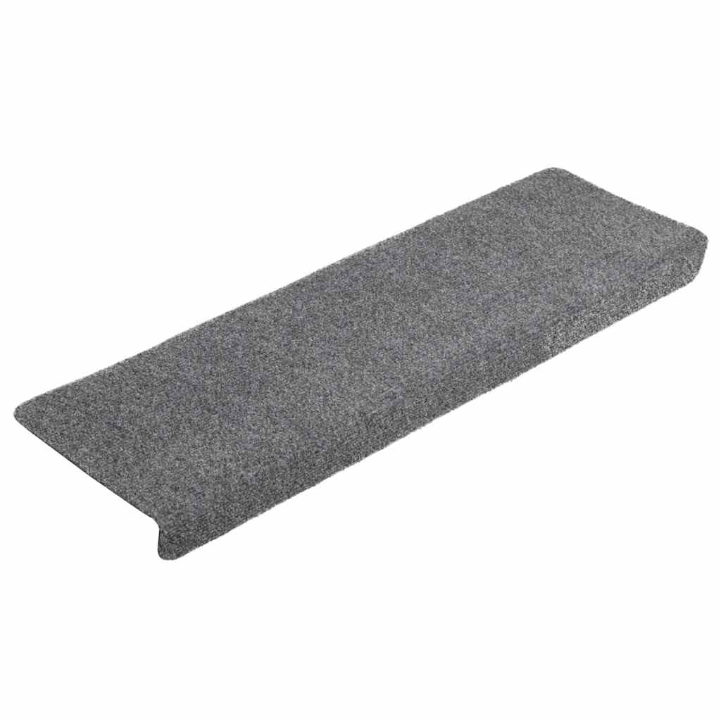 vidaXL Stair Mats Self-adhesive 20 pcs Light Grey 65x21x4 cm