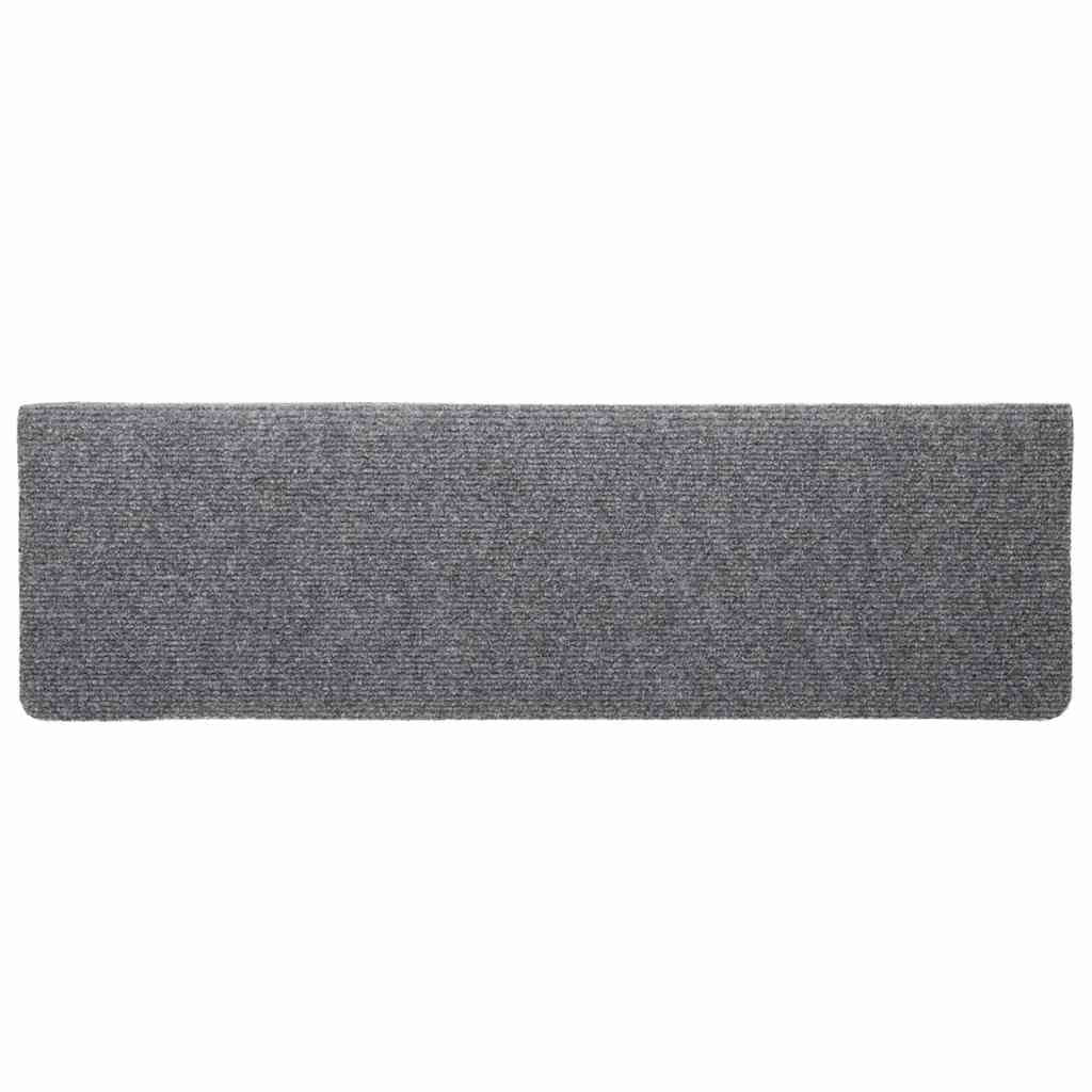 vidaXL Stair Mats Self-adhesive 20 pcs Light Grey 65x21x4 cm