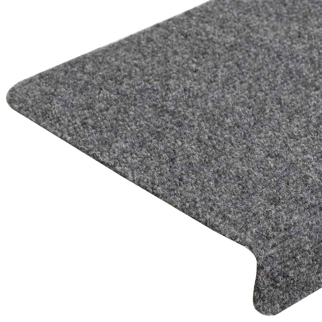 vidaXL Stair Mats Self-adhesive 20 pcs Light Grey 65x21x4 cm