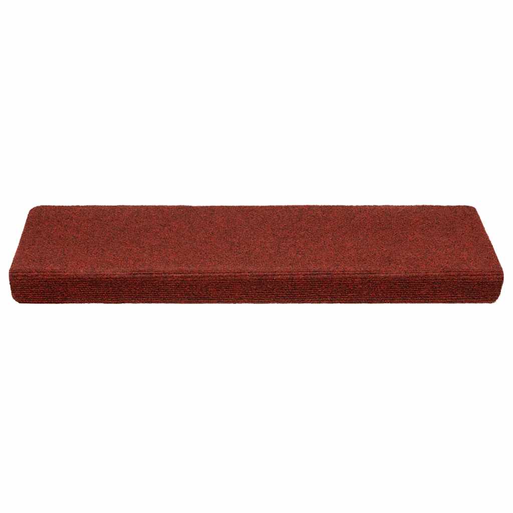 vidaXL Stair Mats Self-adhesive 20 pcs Bordeaux Red 65x21x4 cm