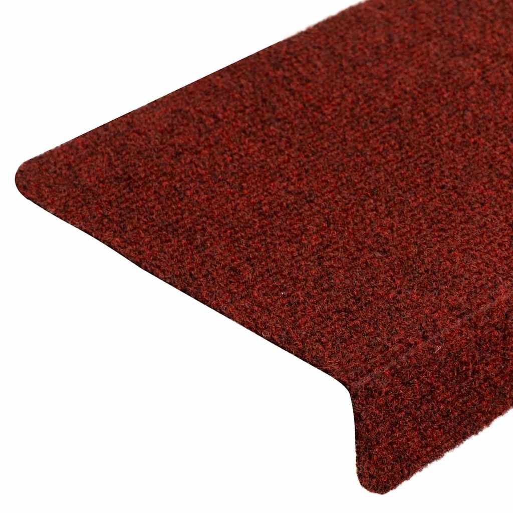 vidaXL Stair Mats Self-adhesive 20 pcs Bordeaux Red 65x21x4 cm