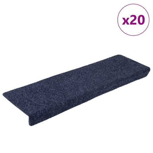 vidaXL Stair Mats Self-adhesive 20 pcs Anthracite 65x21x4 cm