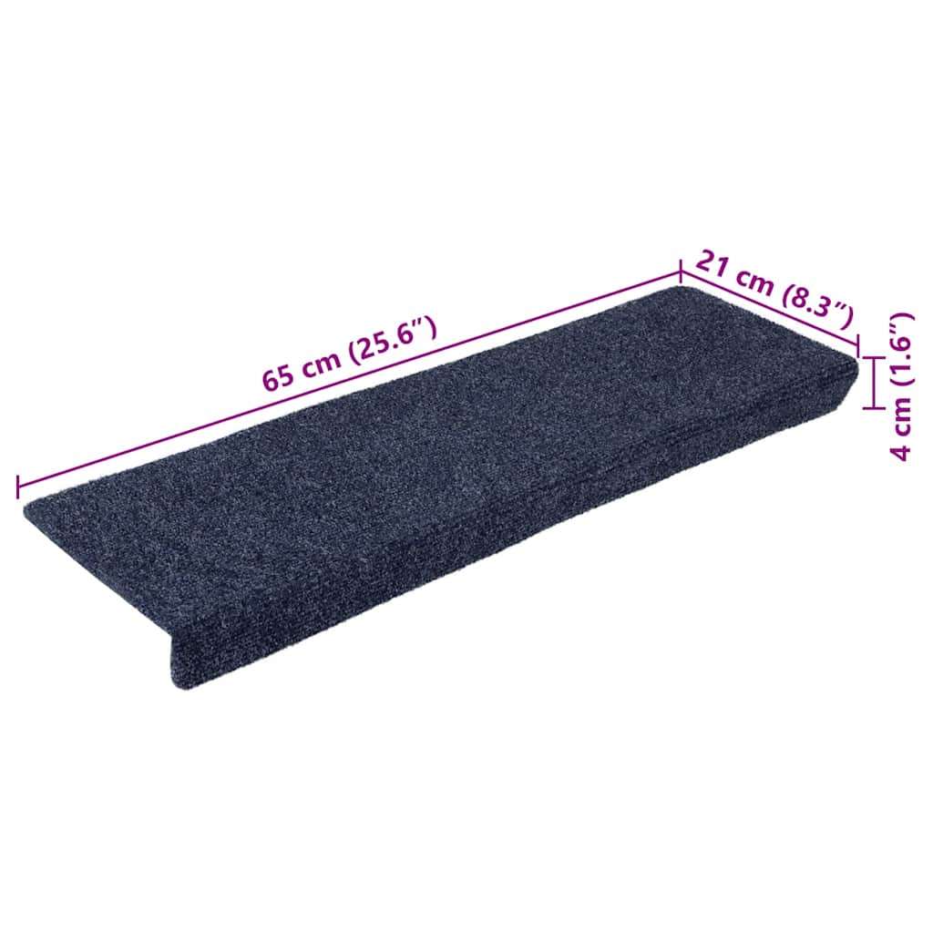 vidaXL Stair Mats Self-adhesive 20 pcs Anthracite 65x21x4 cm