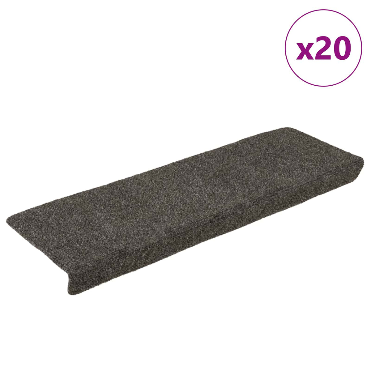 Stair Mats Self-adhesive 20 pcs 65x21x4 cm Anthracite