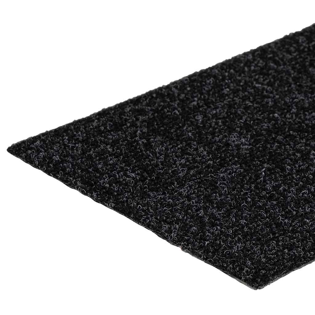 vidaXL Stair Mats Self-adhesive 30 pcs Black 76x20 cm Rectangular