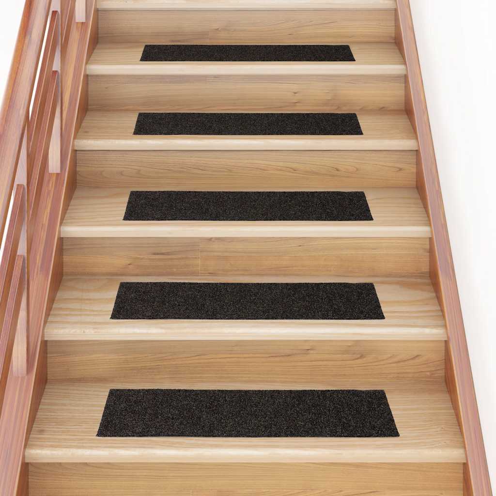 vidaXL Stair Mats Self-adhesive 30 pcs Brown 76x20 cm Rectangular