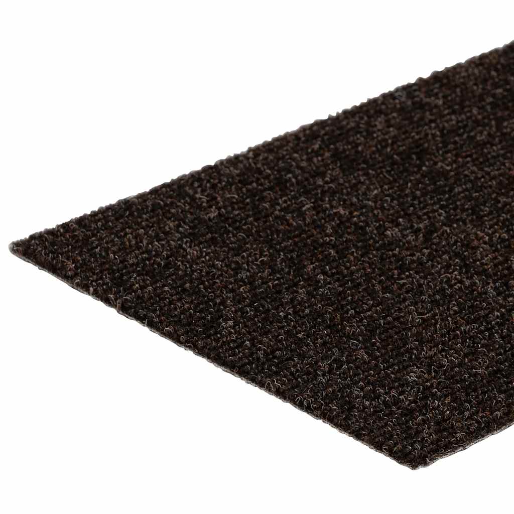 vidaXL Stair Mats Self-adhesive 30 pcs Dark Brown 76x20 cm Rectangular