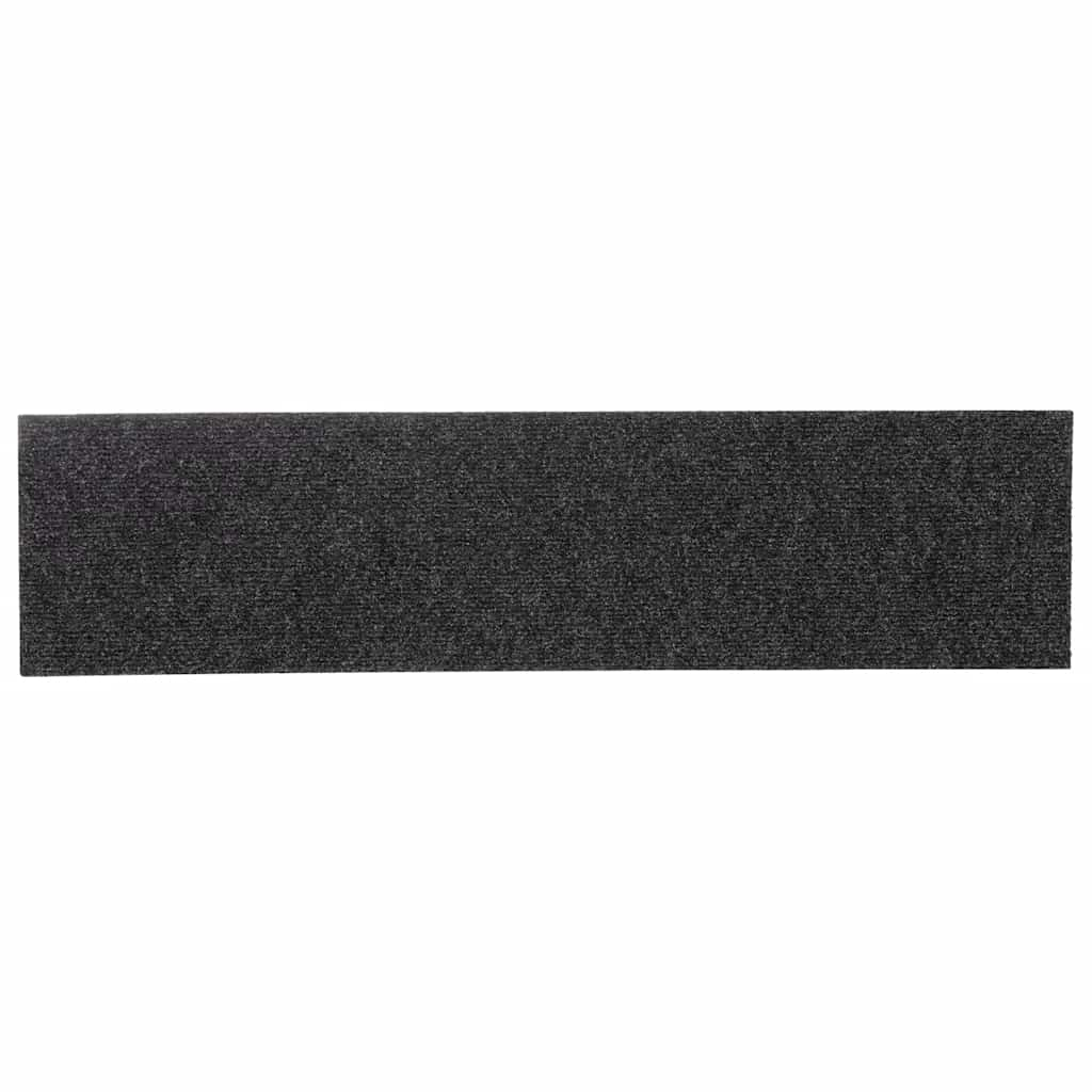 vidaXL Stair Mats Self-adhesive 30 pcs Anthracite 76x20 cm Rectangular