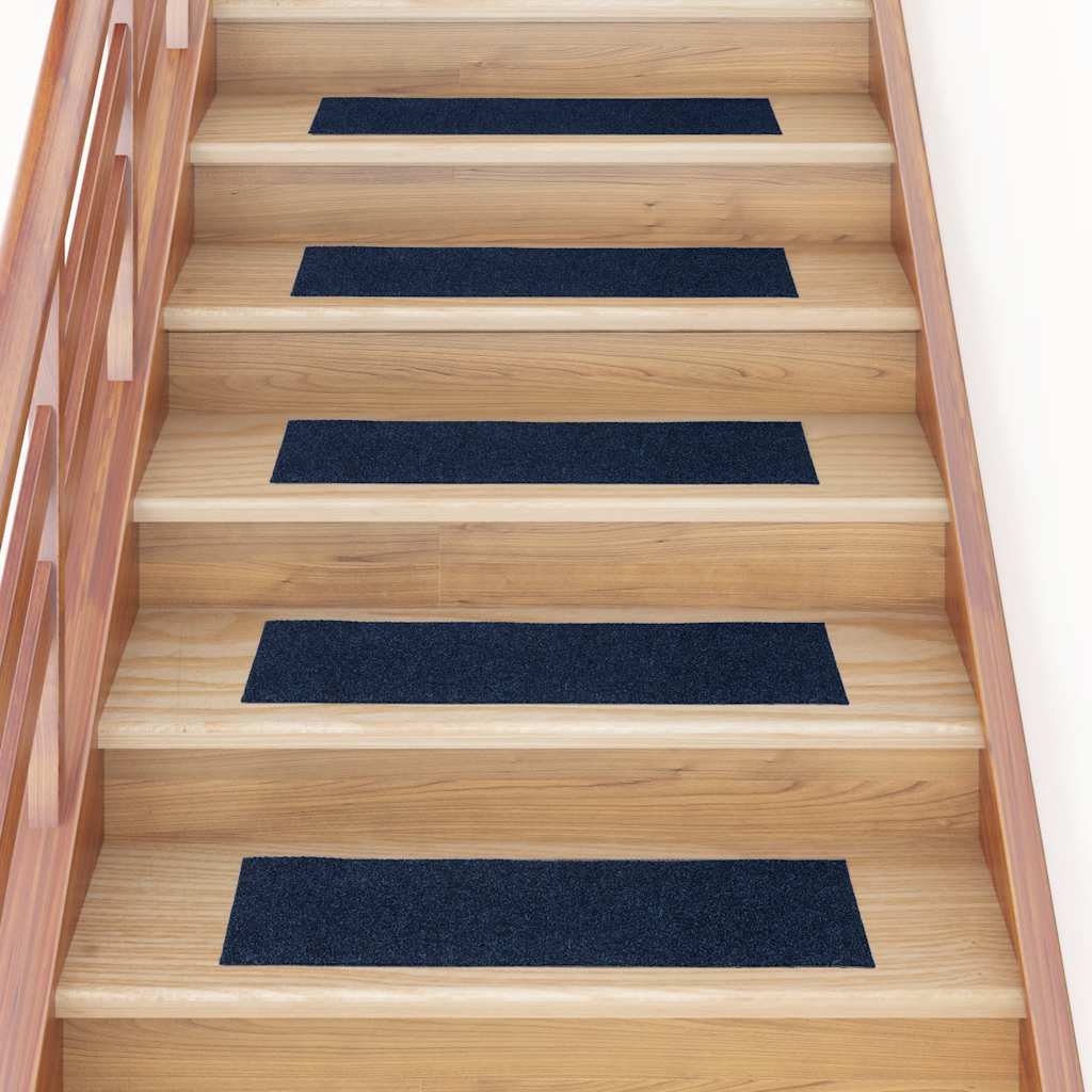 vidaXL Stair Mats Self-adhesive 30 pcs Blue 76x20 cm Rectangular