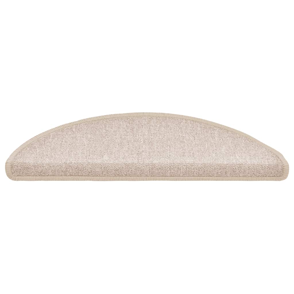Stair Mats 30 pcs 56x17x3 cm Taupe Half Round