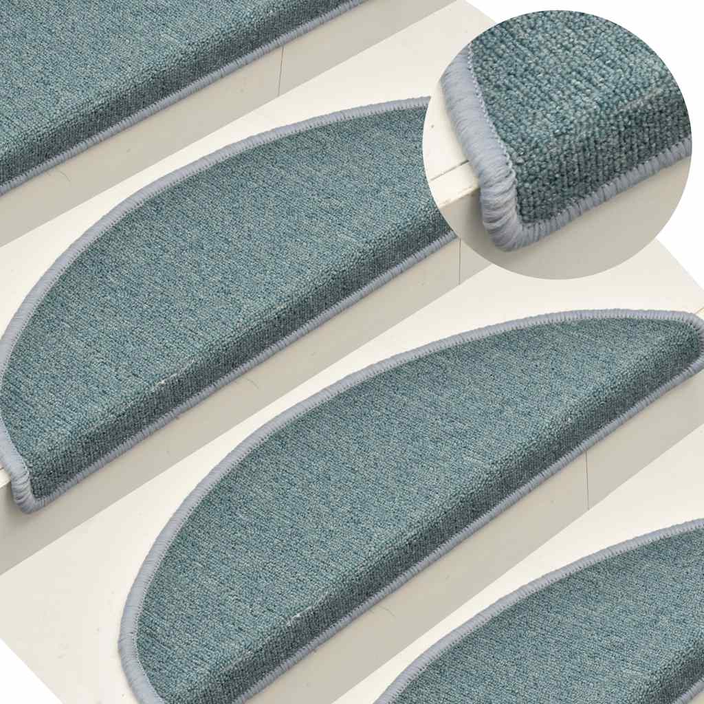 vidaXL Stair Mats 30 pcs Blue 56x17x3 cm