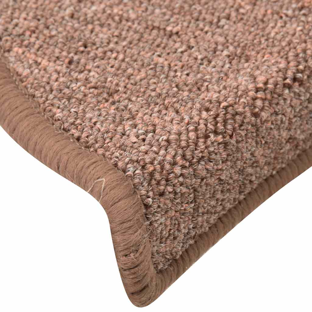 vidaXL Stair Mats 30 pcs Brown 56x17x3 cm