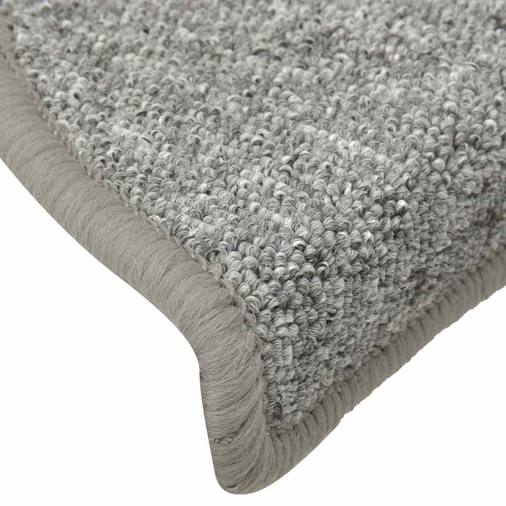 vidaXL Stair Mats 30 pcs Light Grey 56x17x3 cm